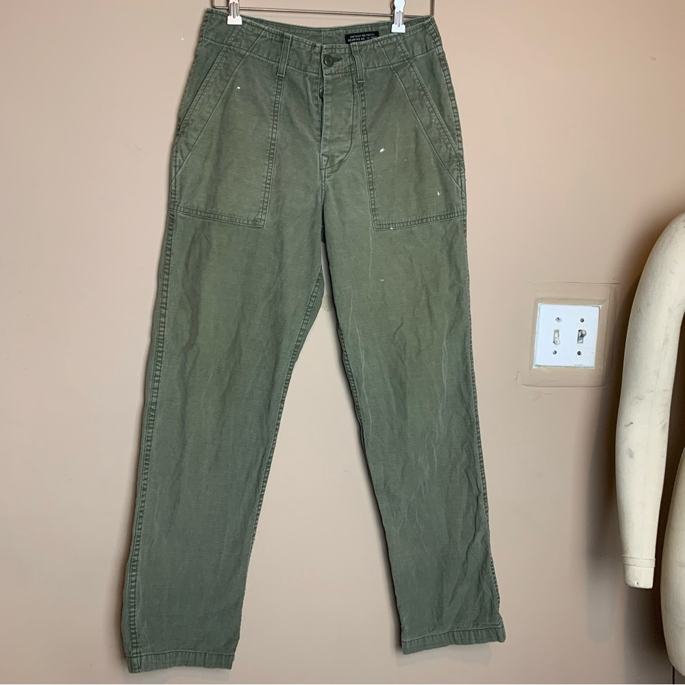 Vintage Utility High-Rise Olive Green Pants